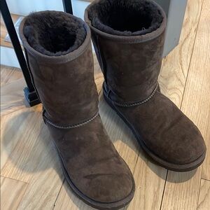 UGG Brown women’s UGG Boots Mid-Calf warm Sheepskin inside